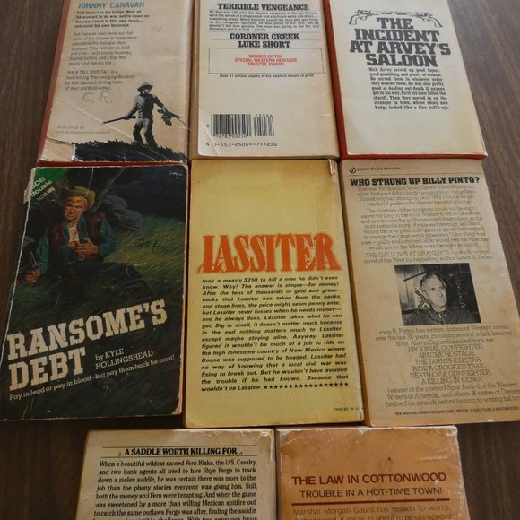 Lot Of 8 Vintage Western Paperbacks Various Authors - Picture 7 of 8